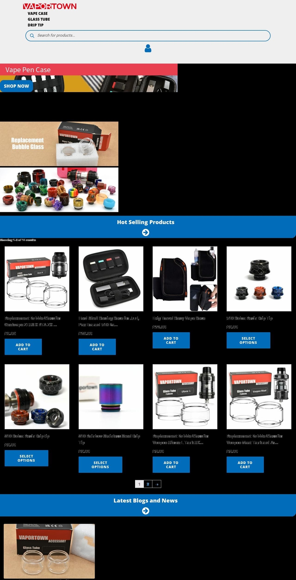 vaportownonline.com — Shopify storefront screenshot