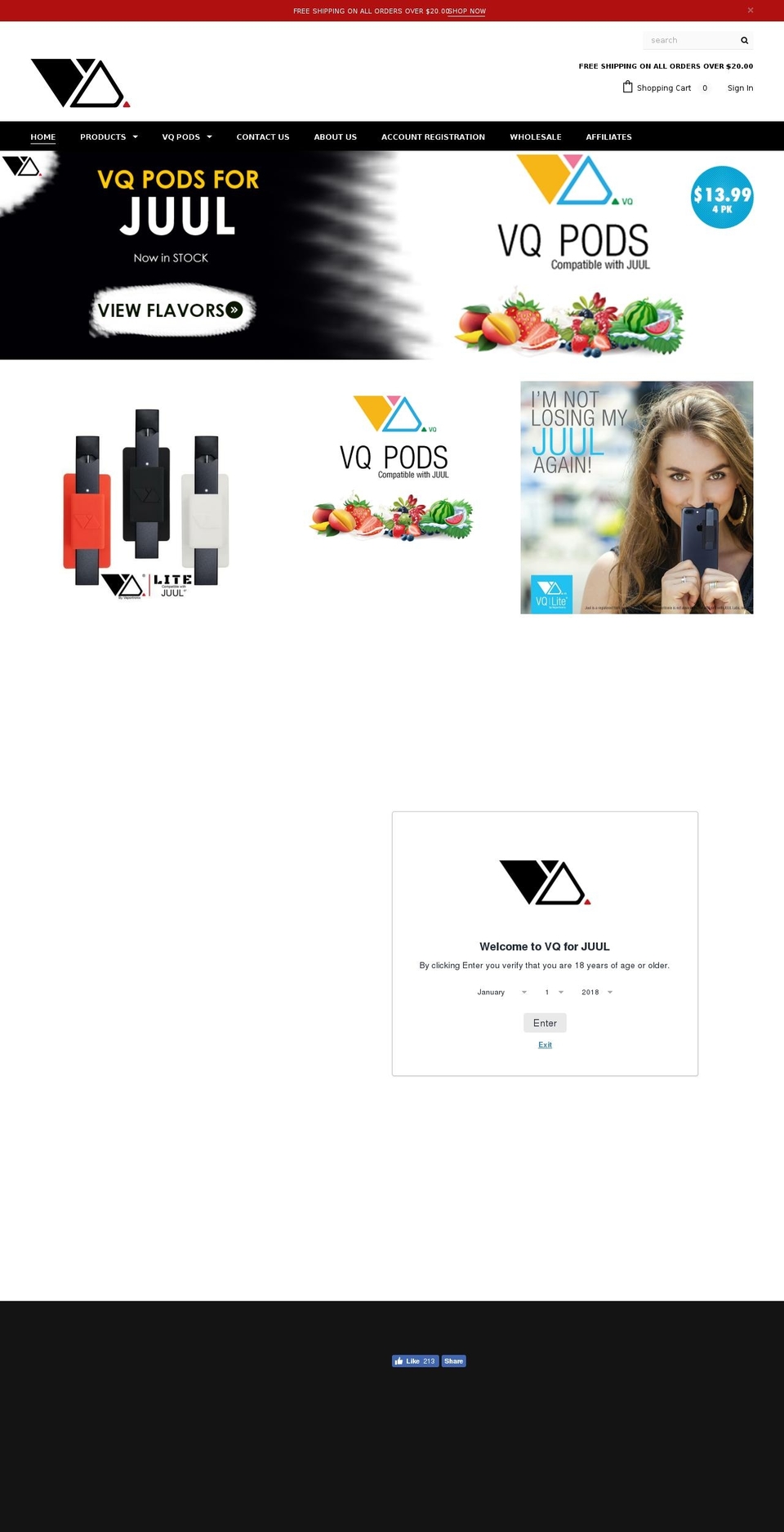vaportronixllc.com — Shopify storefront screenshot