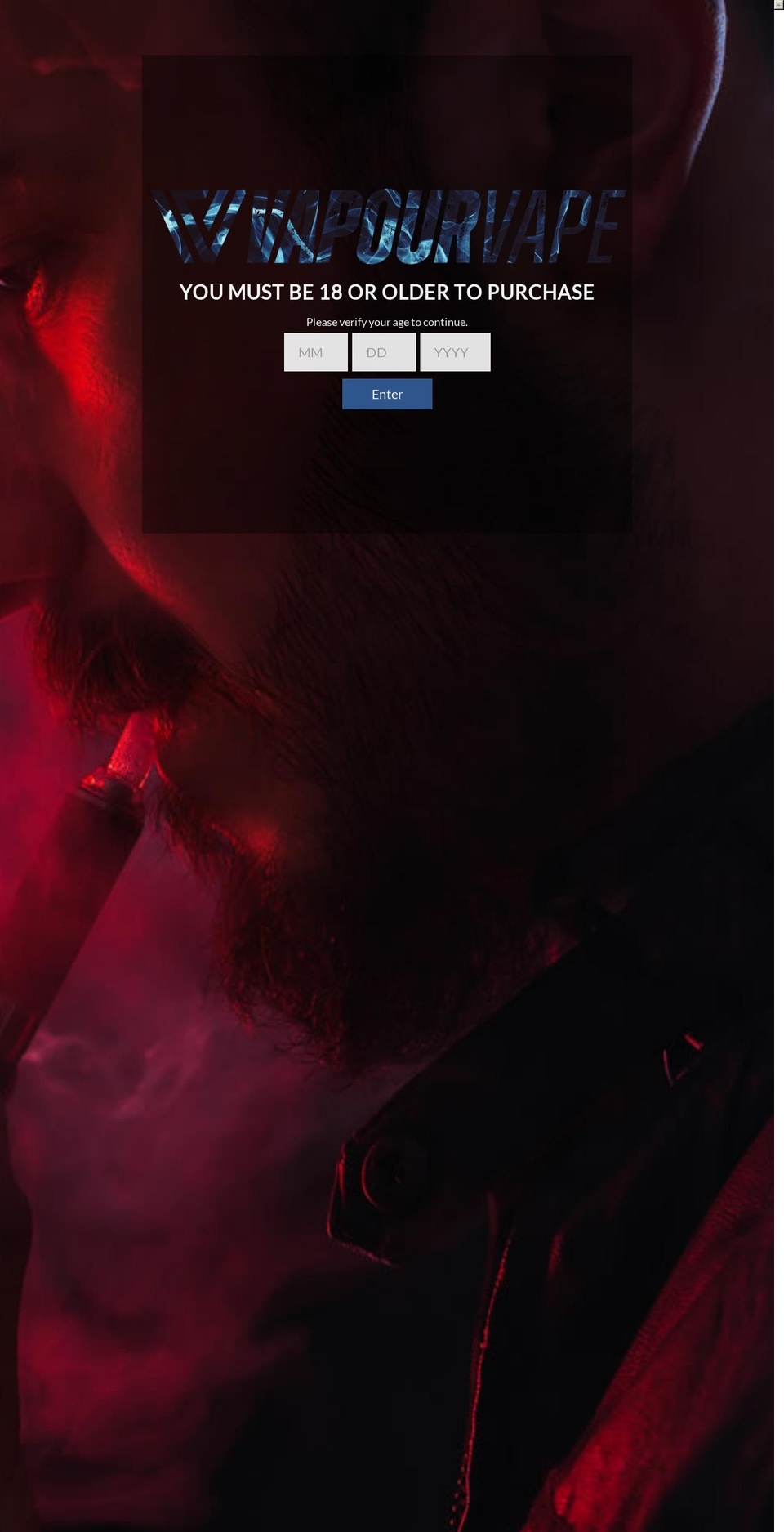vapourvape.co.uk shopify website screenshot
