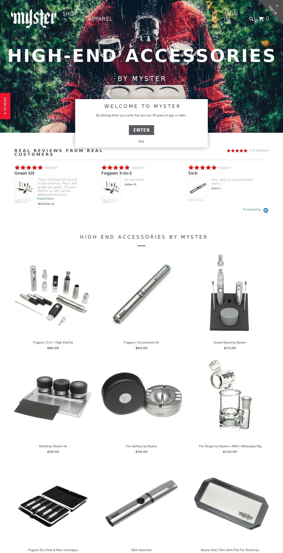 vapourweb.com shopify website screenshot