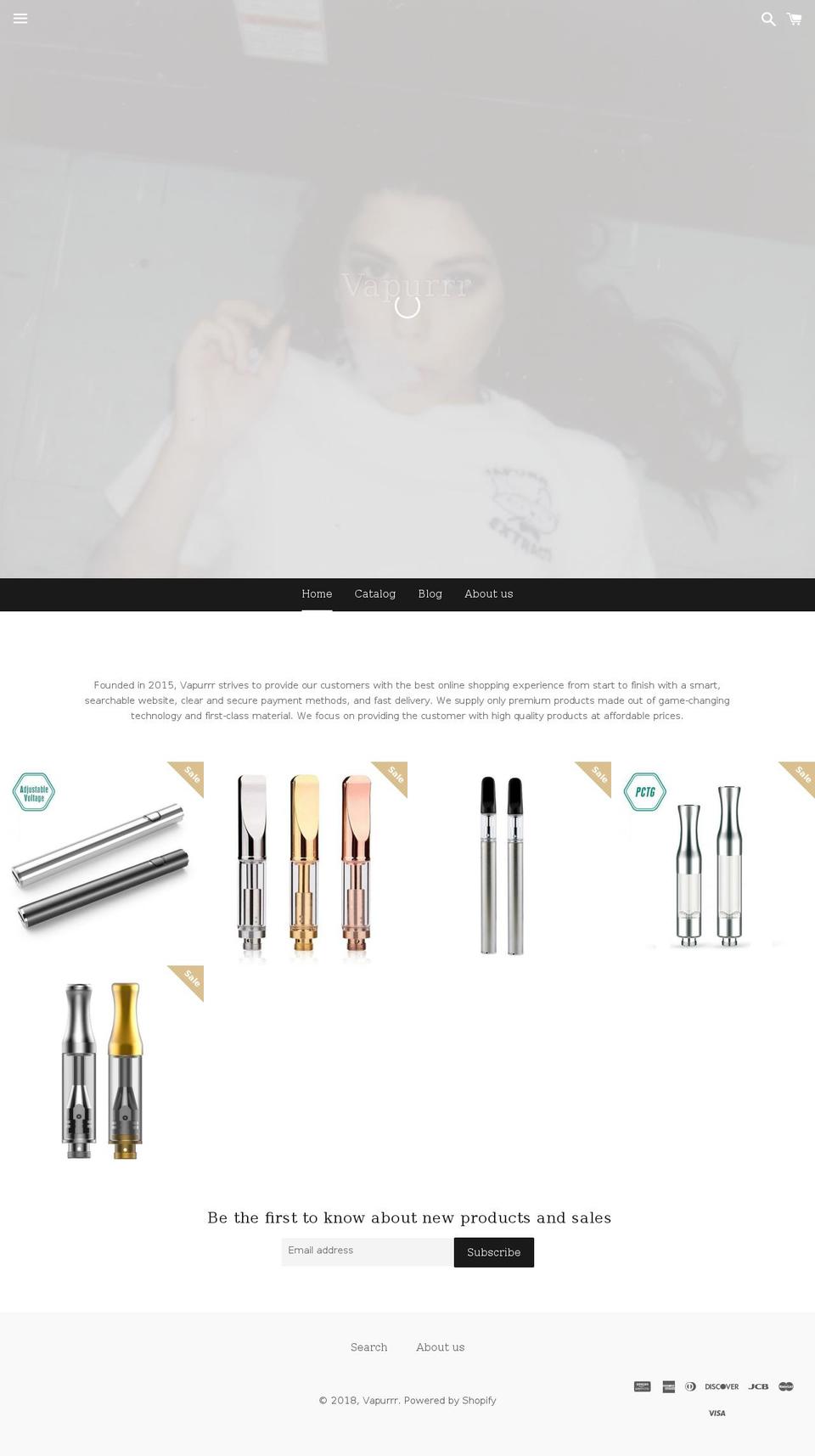 vapurrr.com shopify website screenshot