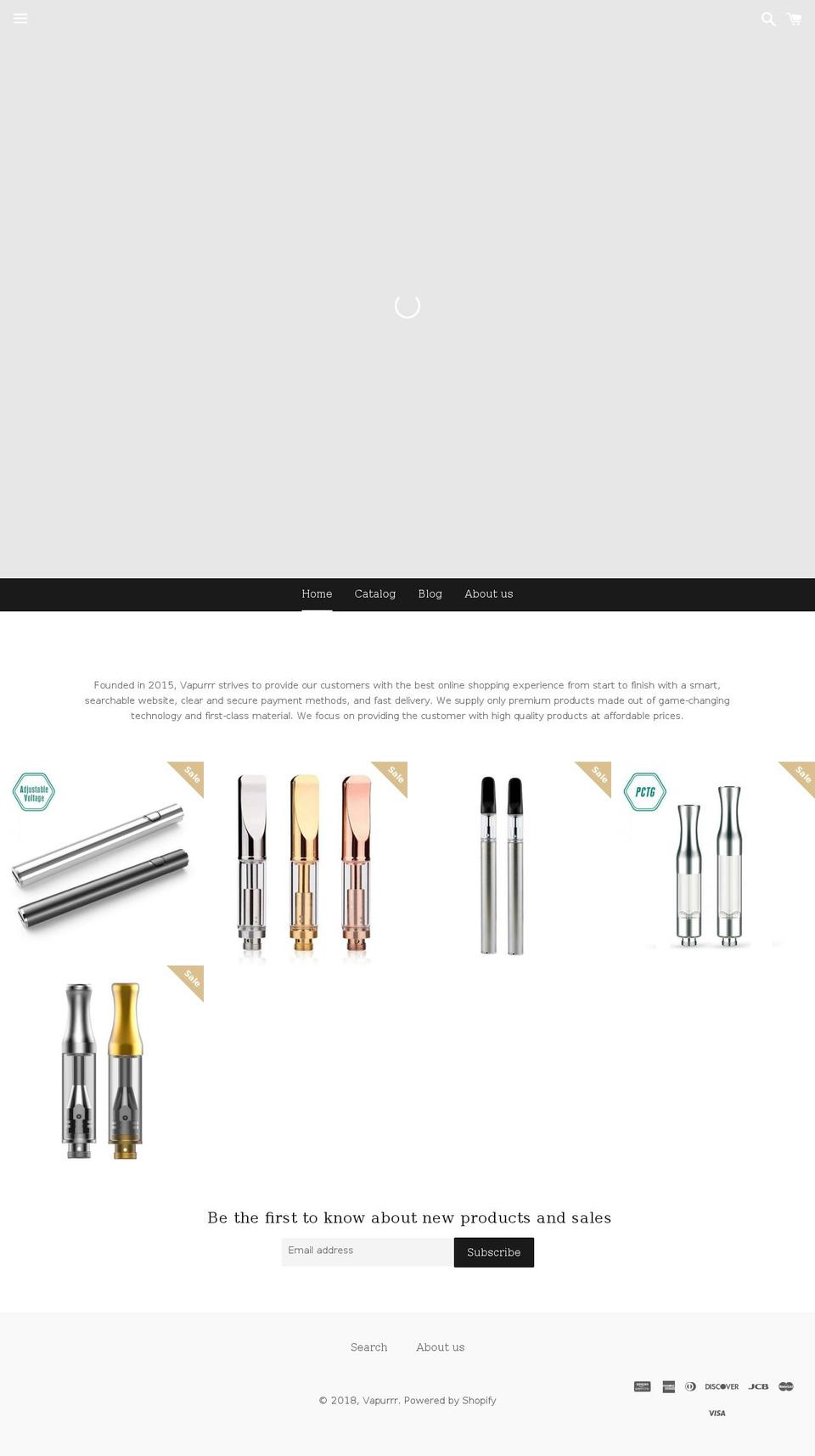 vapurrrr.com shopify website screenshot