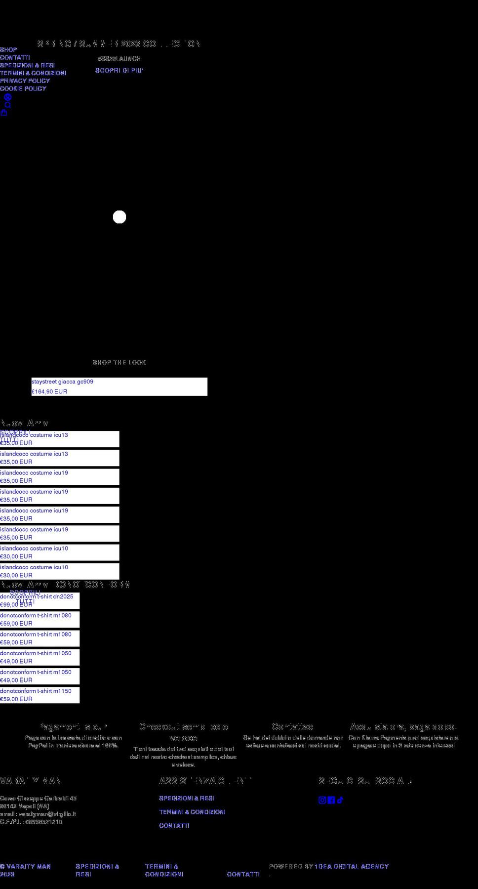 varaity.it shopify website screenshot