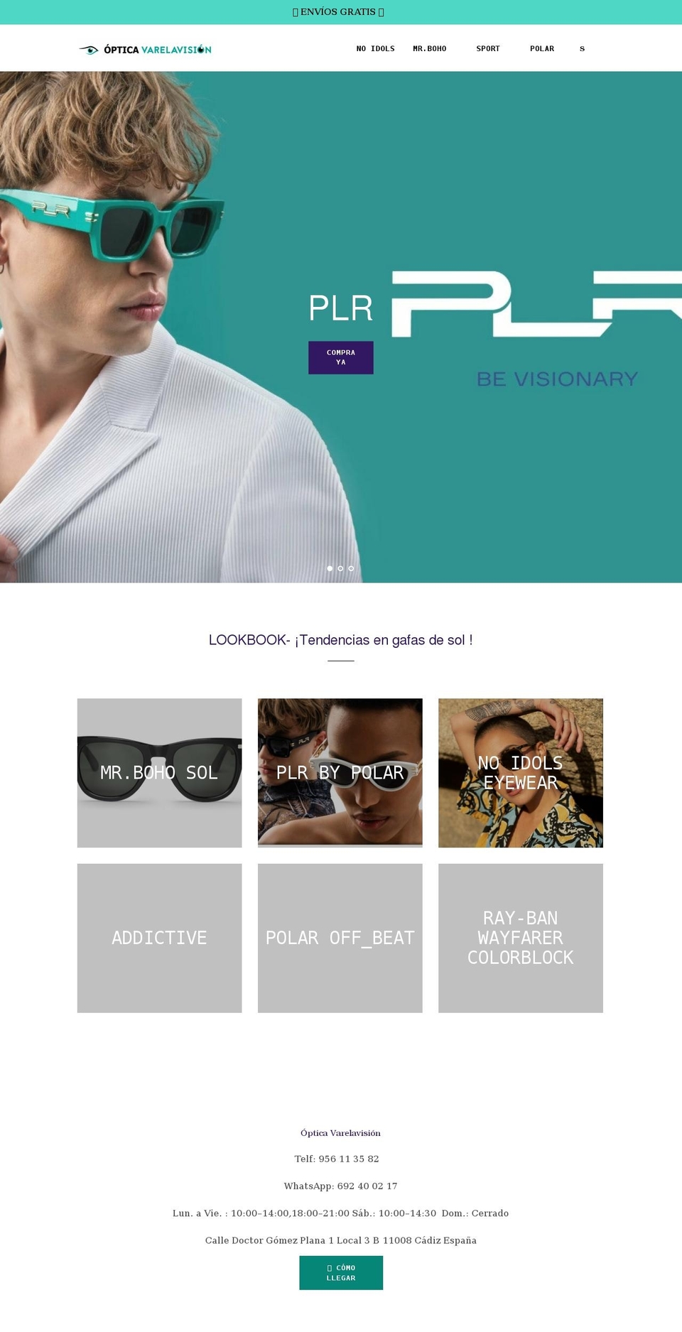 varelavision.com shopify website screenshot