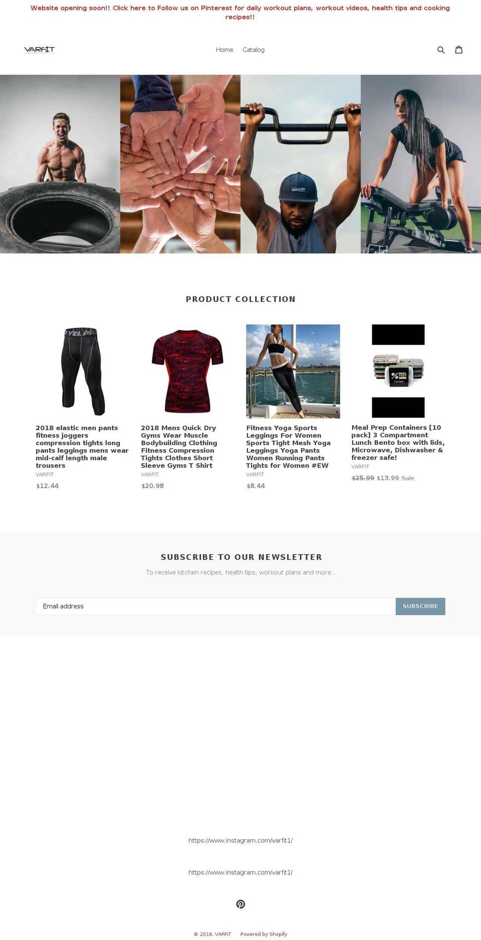 varfit.com — Shopify storefront screenshot
