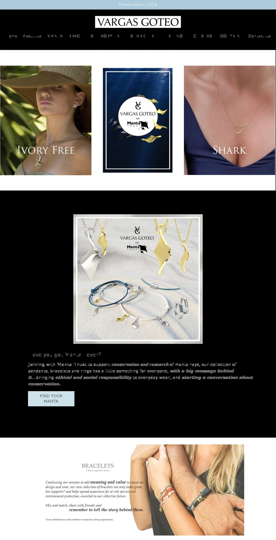 vargasgoteojewelry.com — Shopify storefront screenshot
