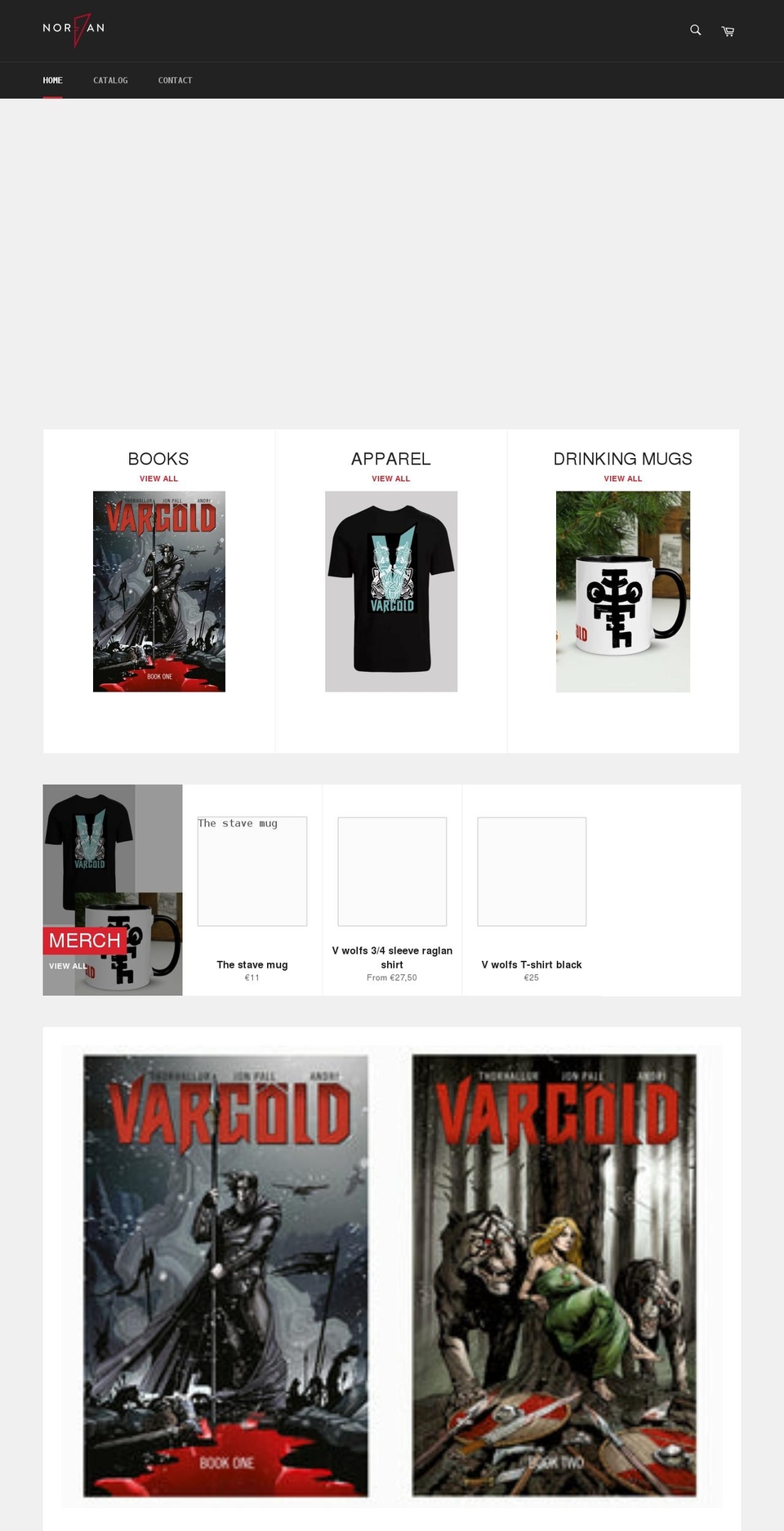 vargoldcomic.com shopify website screenshot