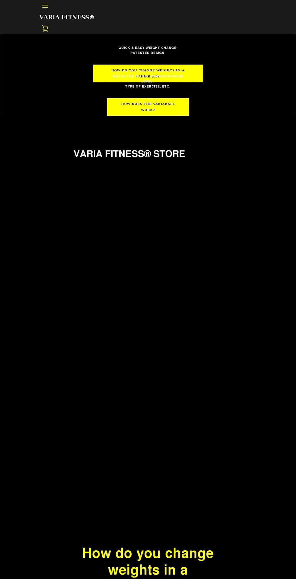 variafitness.com shopify website screenshot