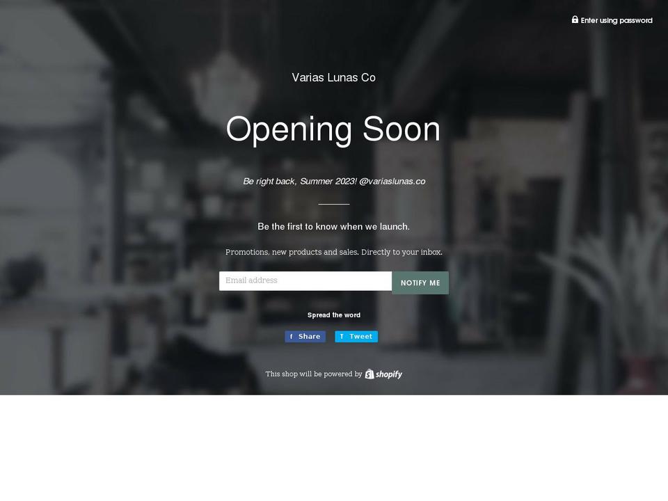 Neutrals Shopify theme site example variaslunas.com