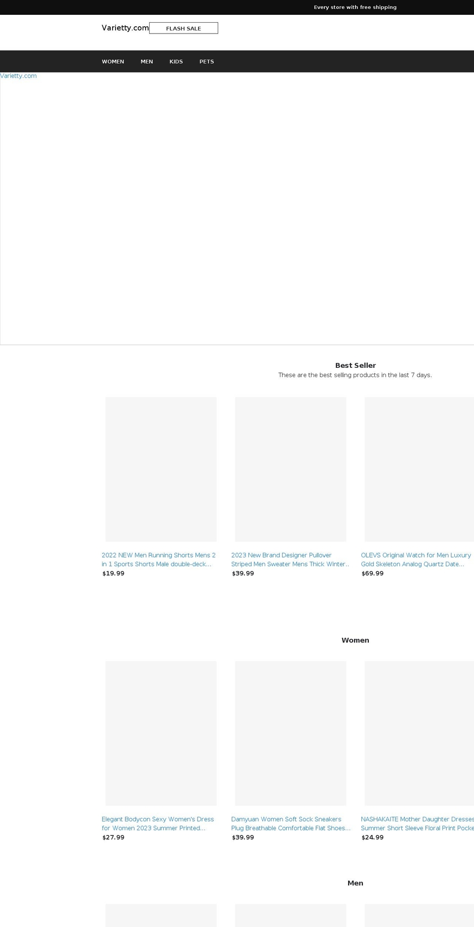 varietty.com shopify website screenshot