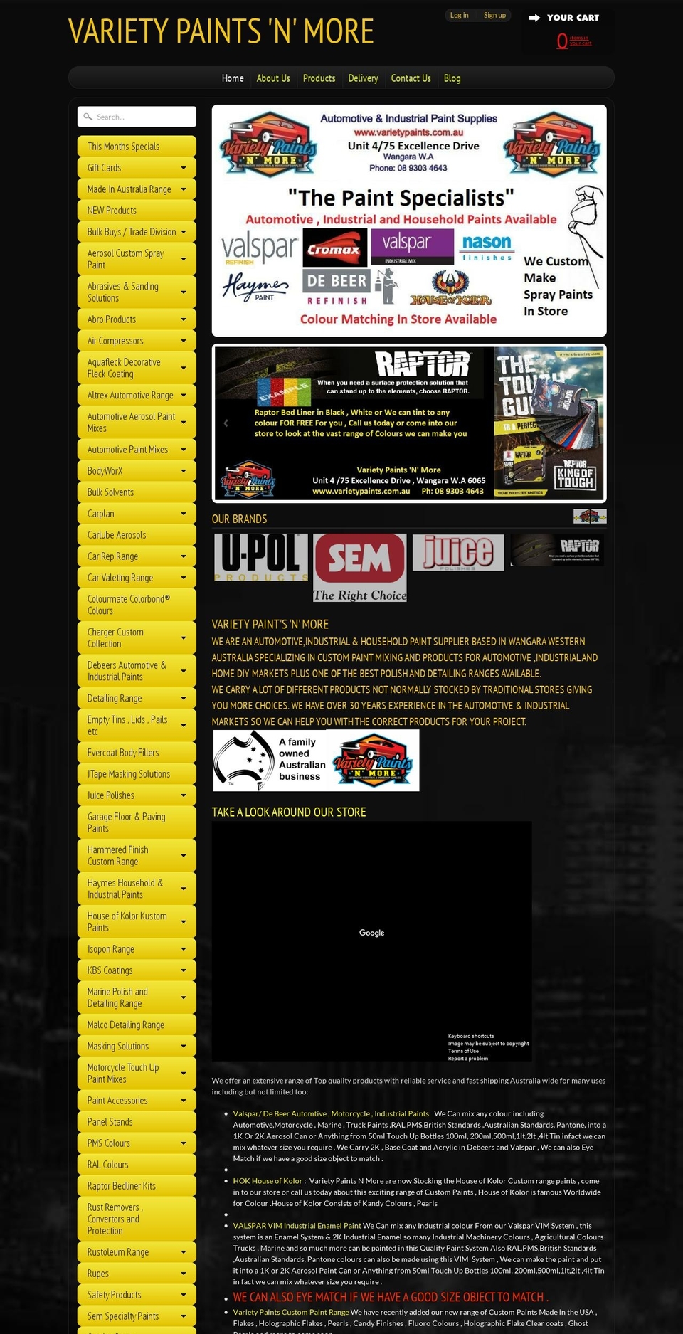 varietypaints.com.au shopify website screenshot