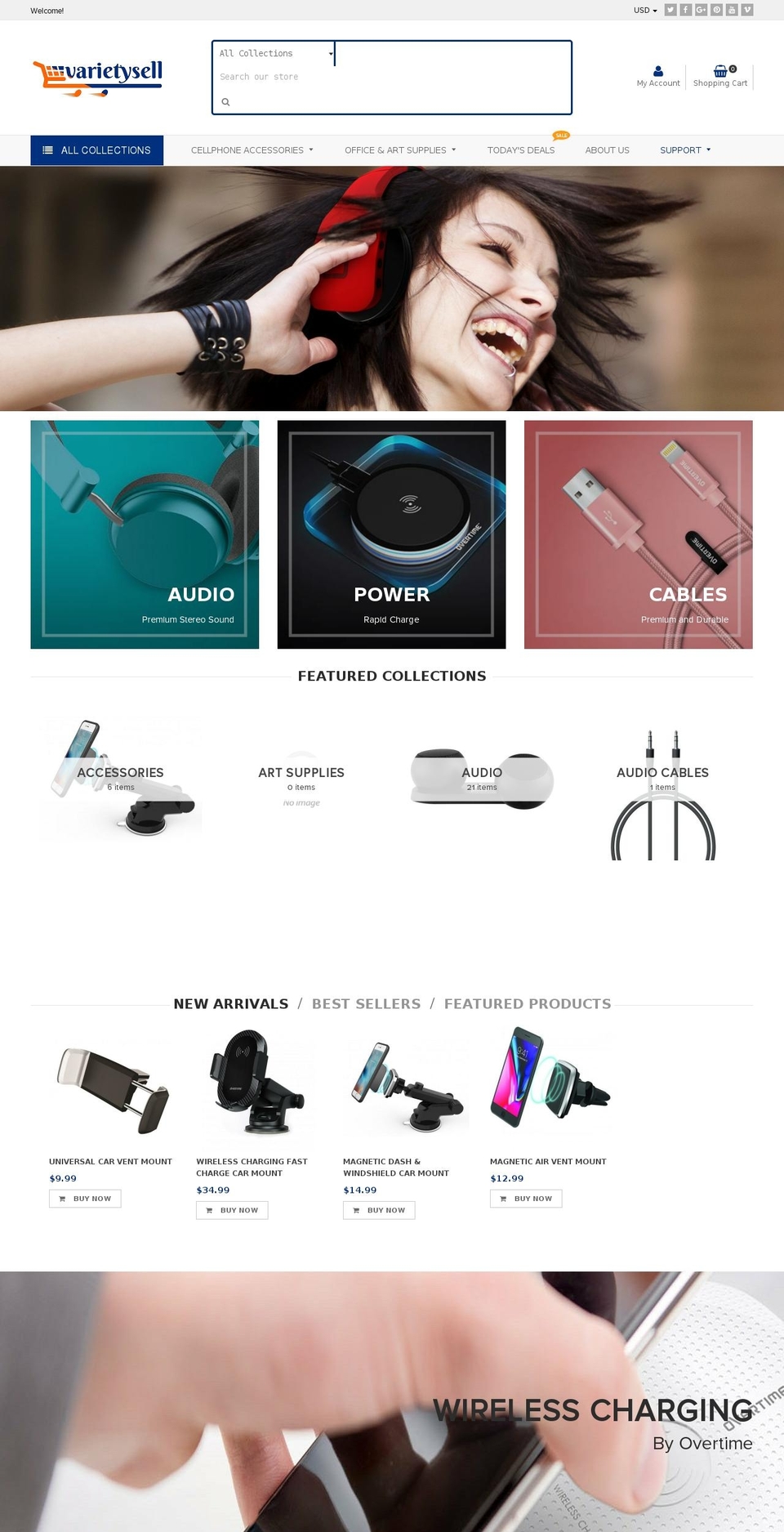 varietysell.com shopify website screenshot