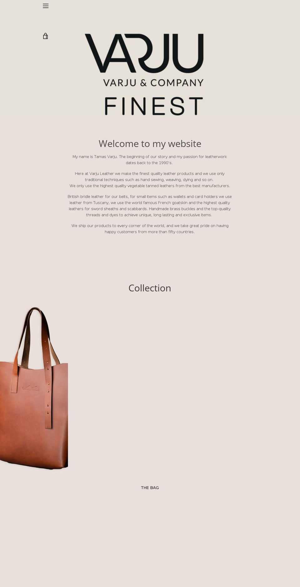 varjuco.com — Shopify storefront screenshot