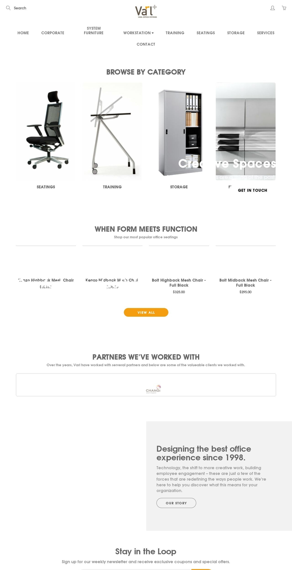 varl.com.sg shopify website screenshot