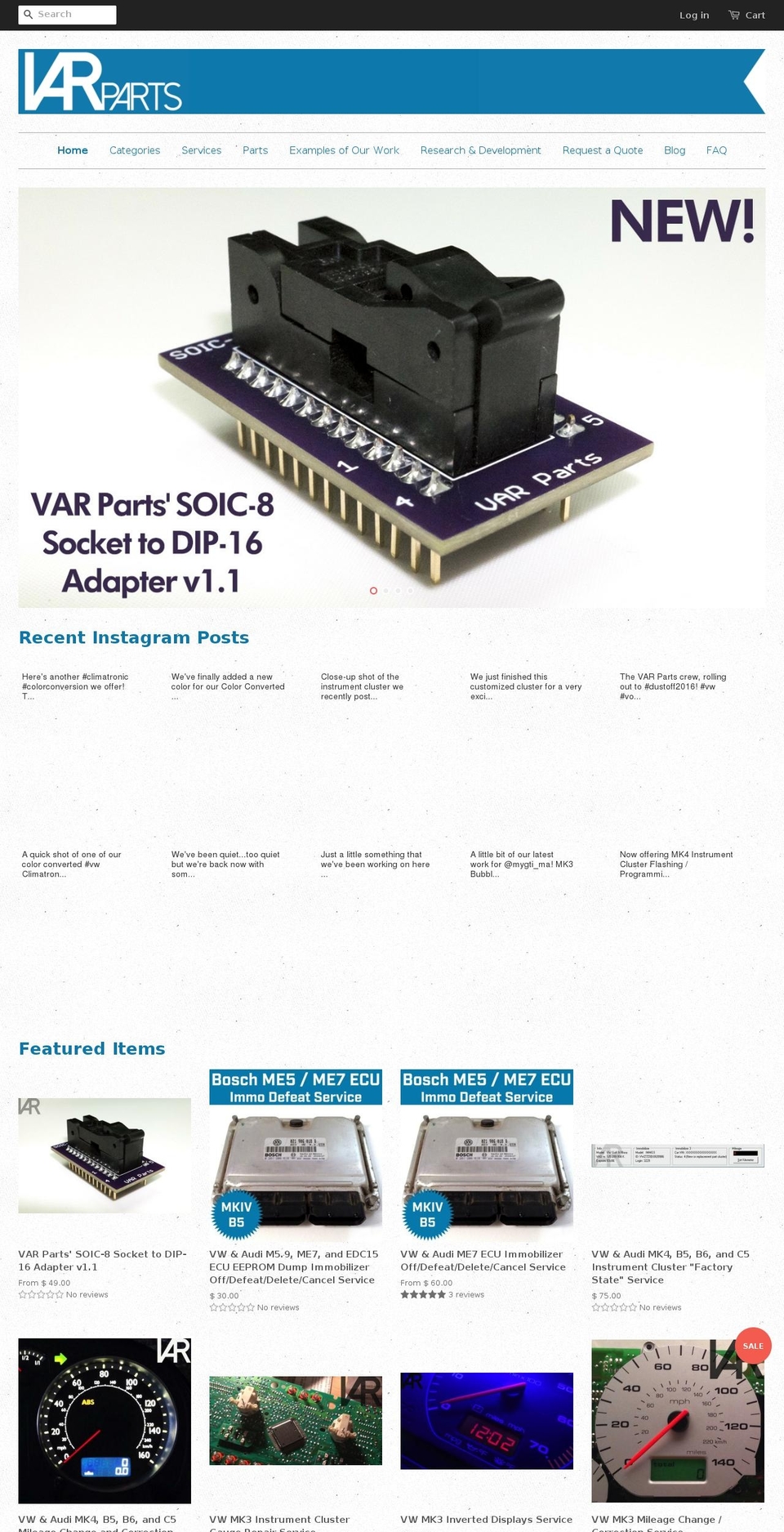 varpartsma.com shopify website screenshot
