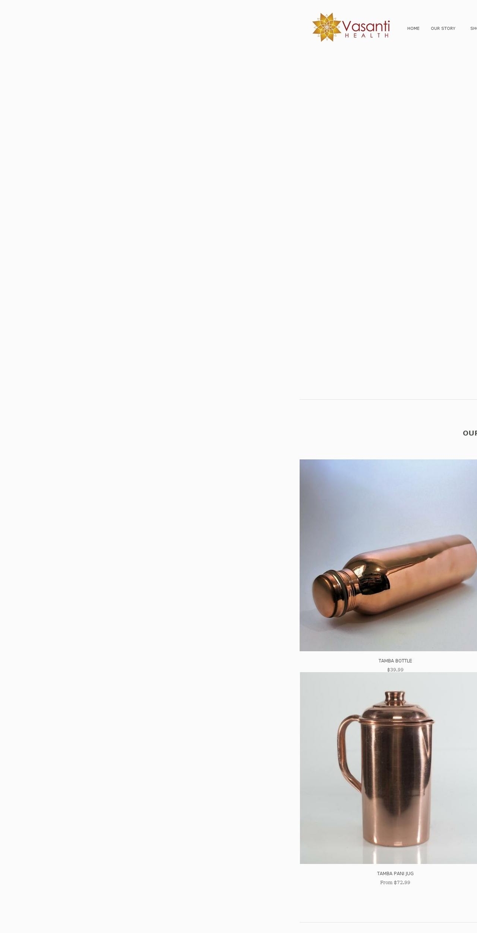 vasantihealth.com — Shopify storefront screenshot