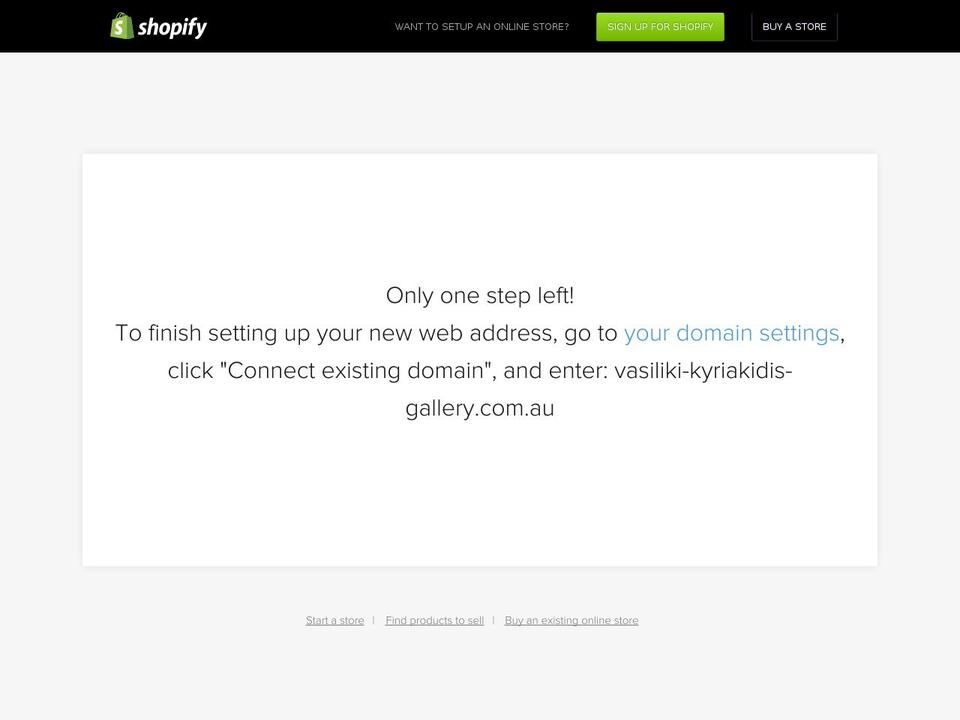 vasiliki-kyriakidis-gallery.com.au shopify website screenshot