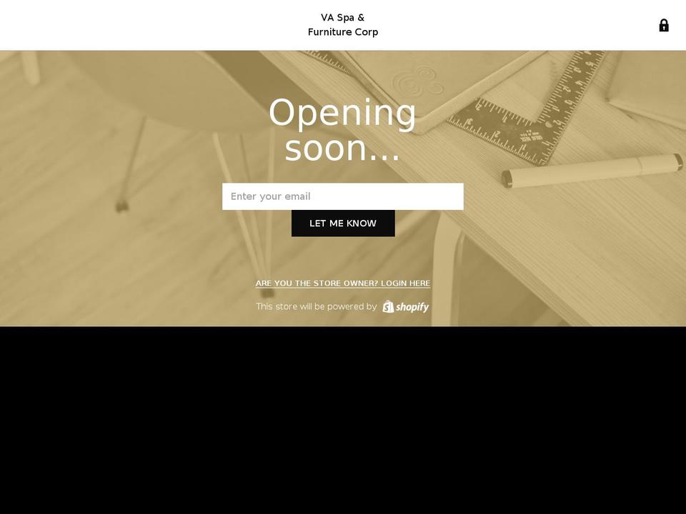 vaspafurniture.com — Shopify storefront screenshot