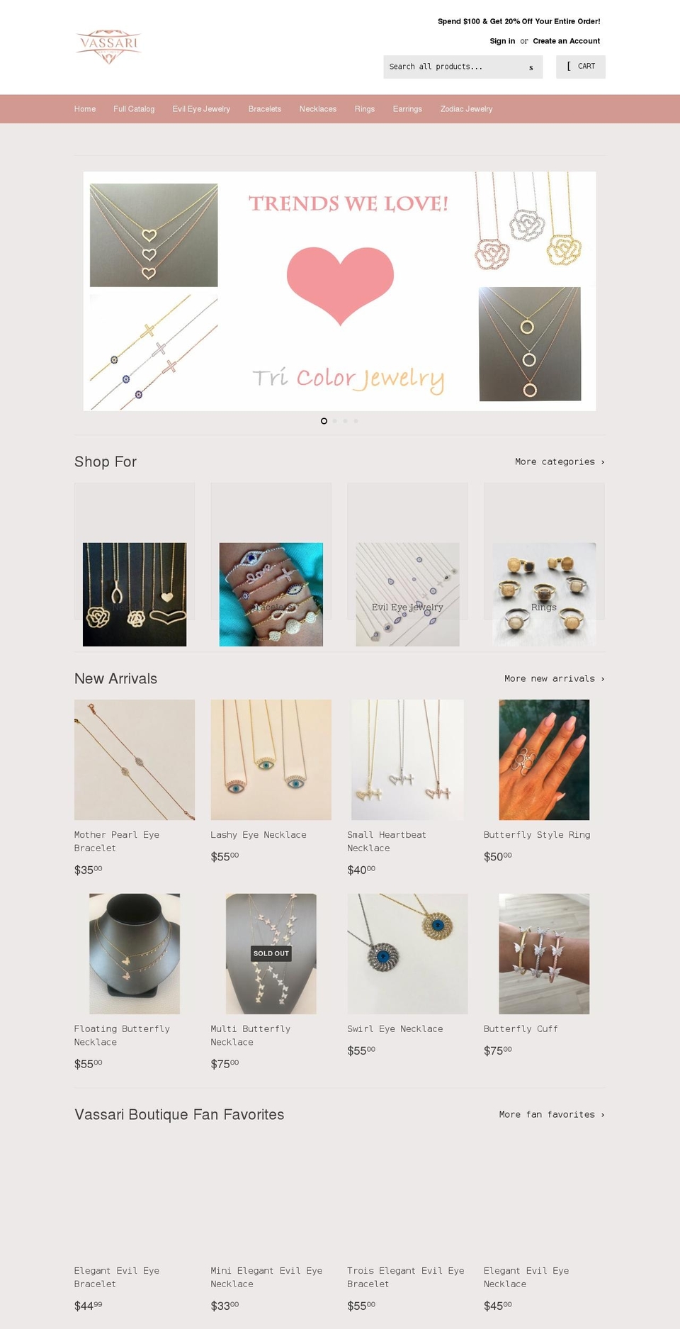 vassariboutique.com shopify website screenshot