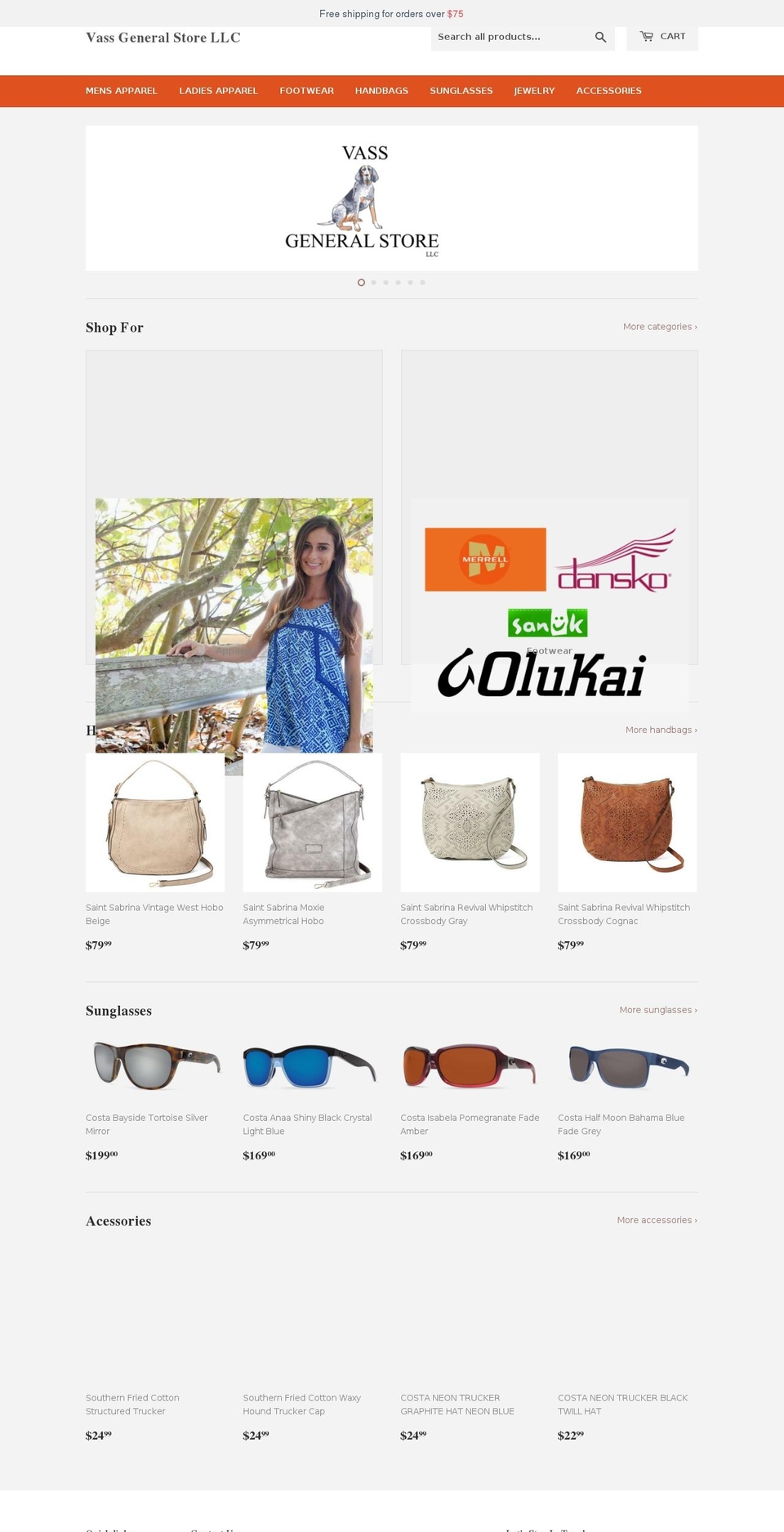 vassgeneralstore.com shopify website screenshot