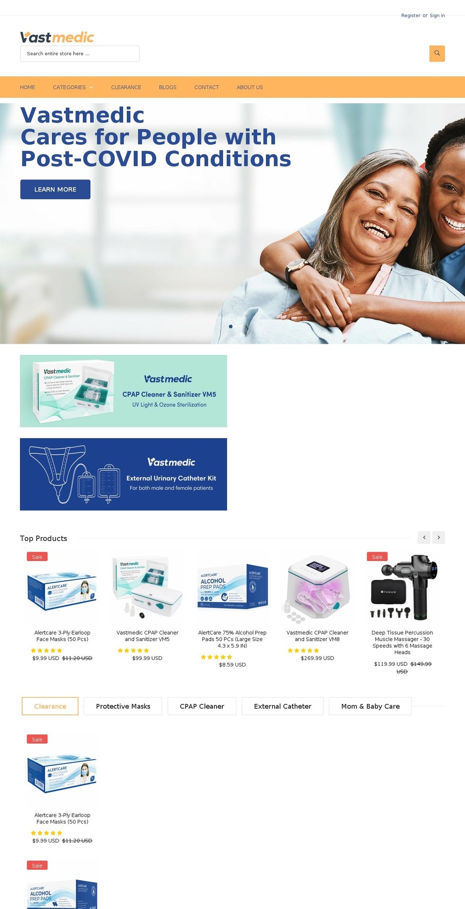 vastmedic.com shopify website screenshot