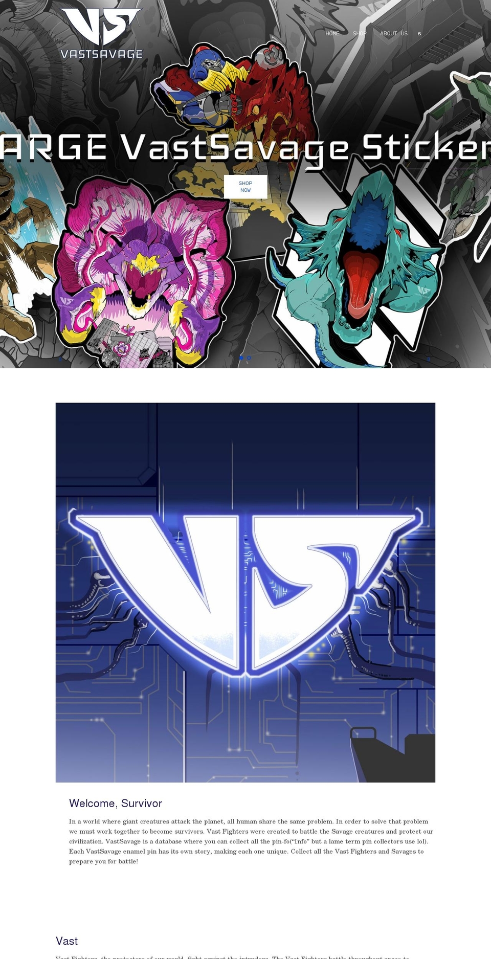 vastsavage.com shopify website screenshot