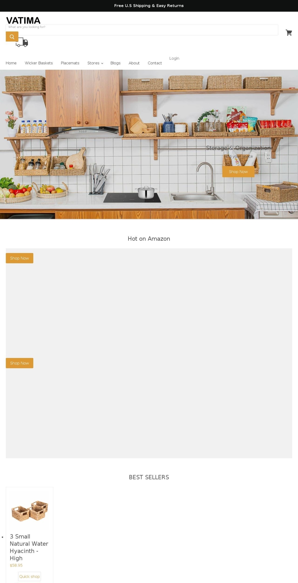 vatimahome.com shopify website screenshot