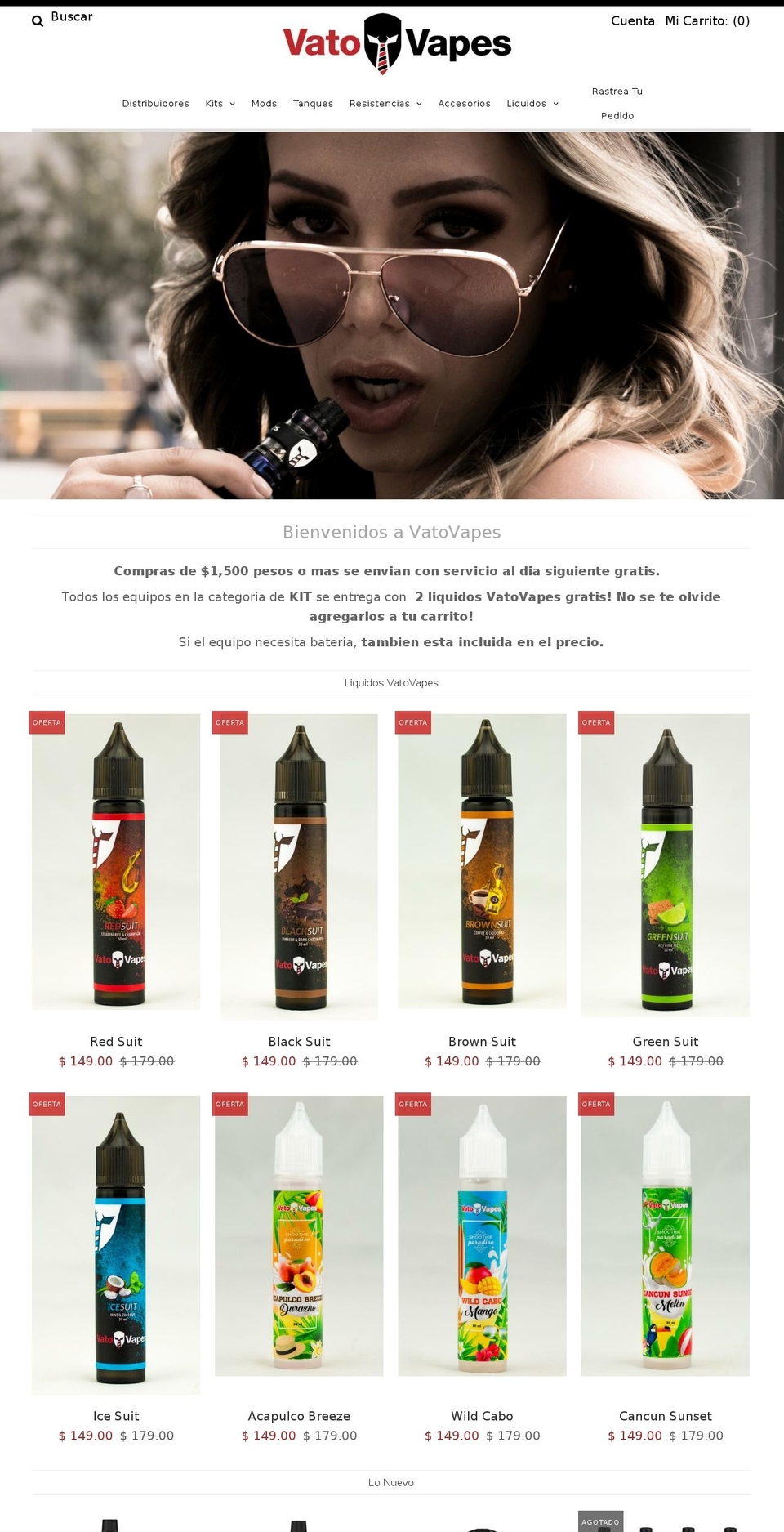 vatovapes.com — Shopify storefront screenshot