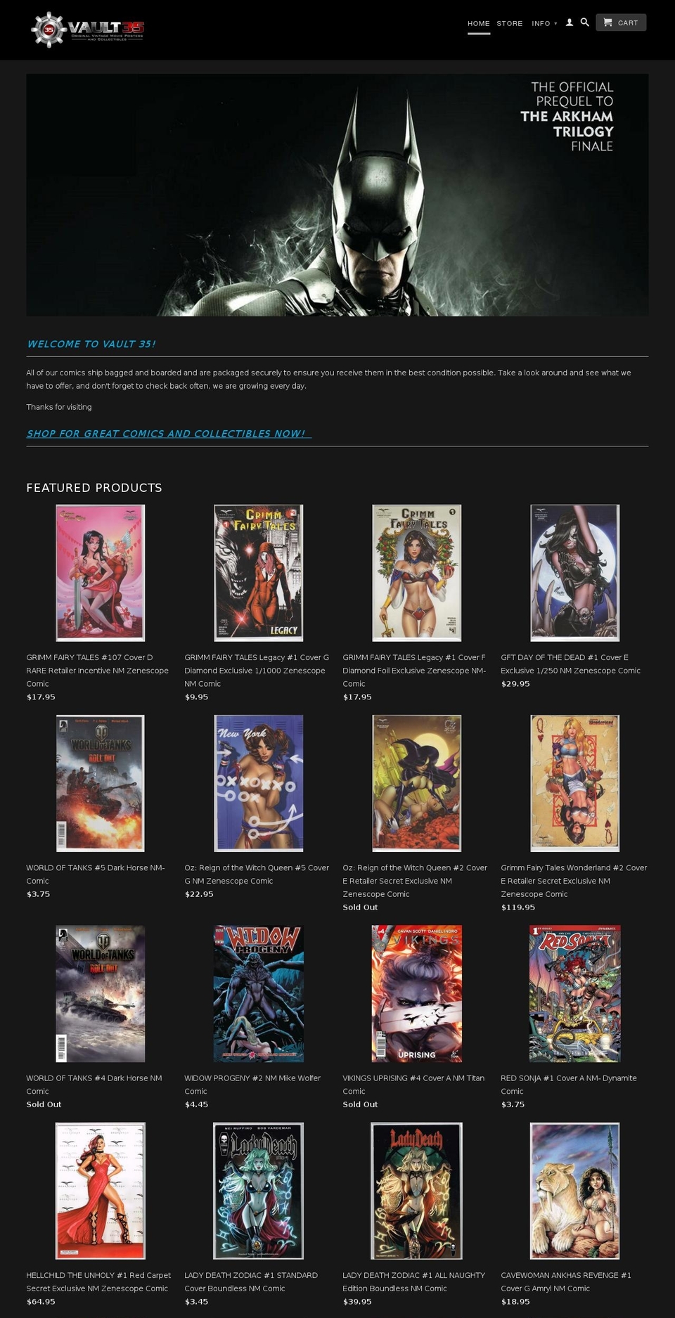 vault35.com shopify website screenshot