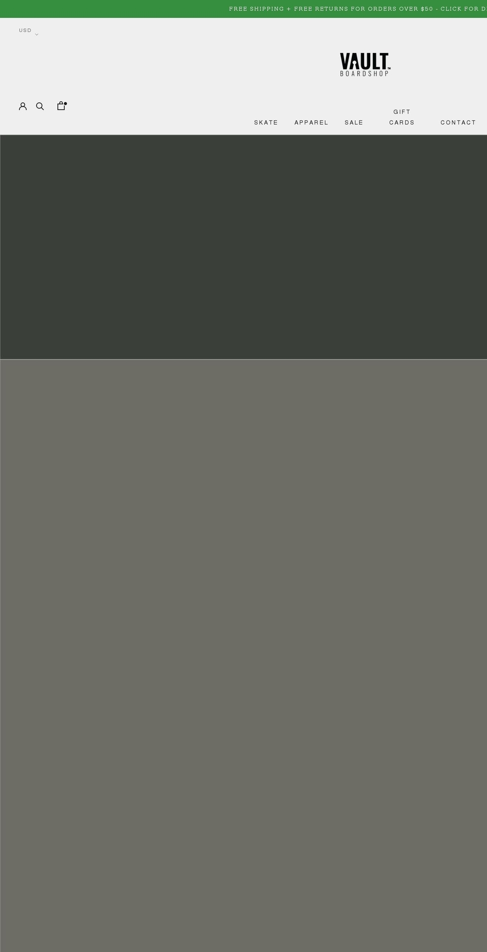 vaultboardshop.com shopify website screenshot