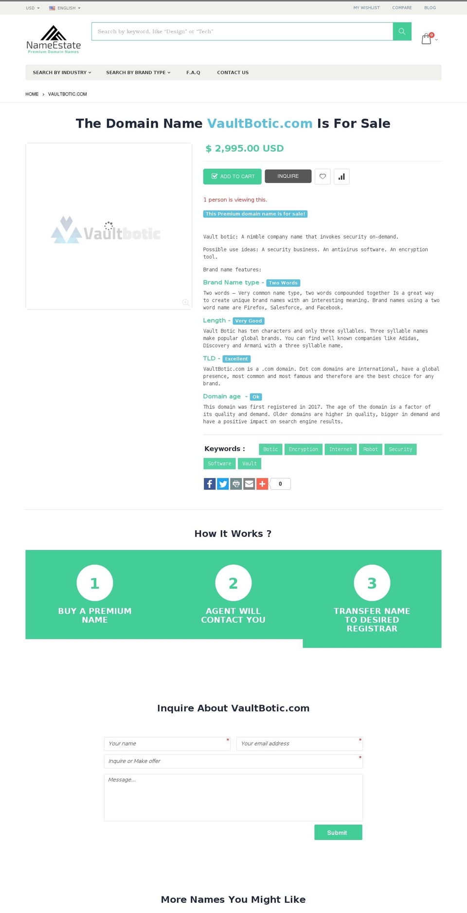 vaultbotic.com shopify website screenshot