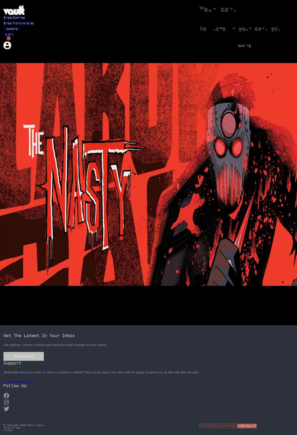 vaultcomics.com shopify website screenshot
