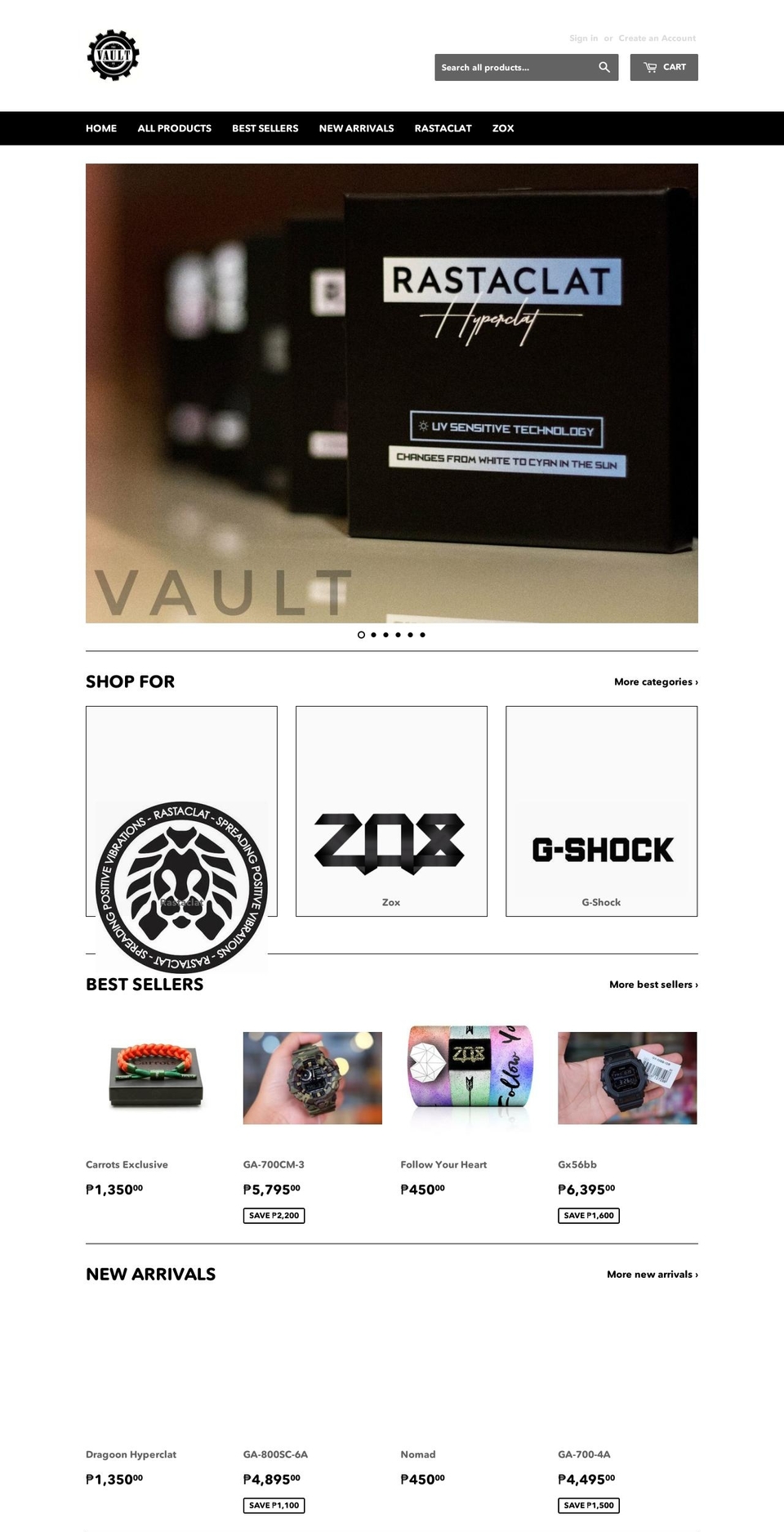 vaultph.com — Shopify storefront screenshot