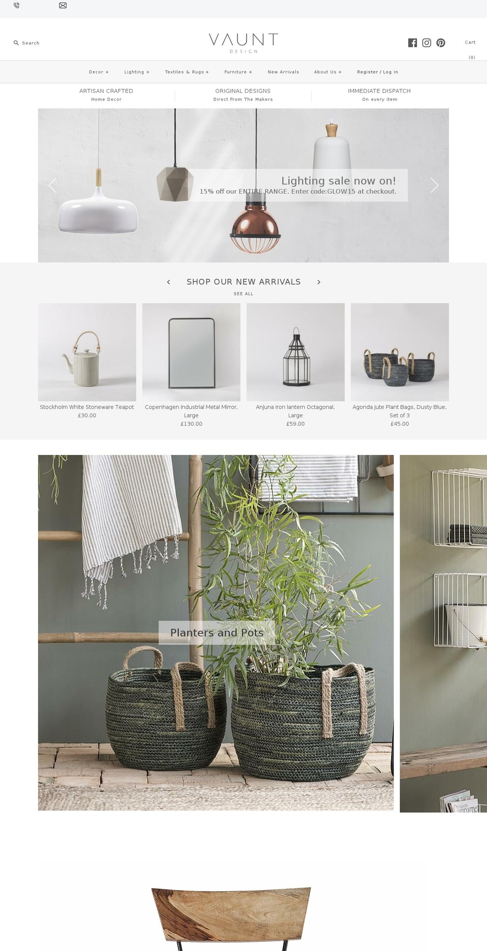 vauntdesign.com — Shopify storefront screenshot