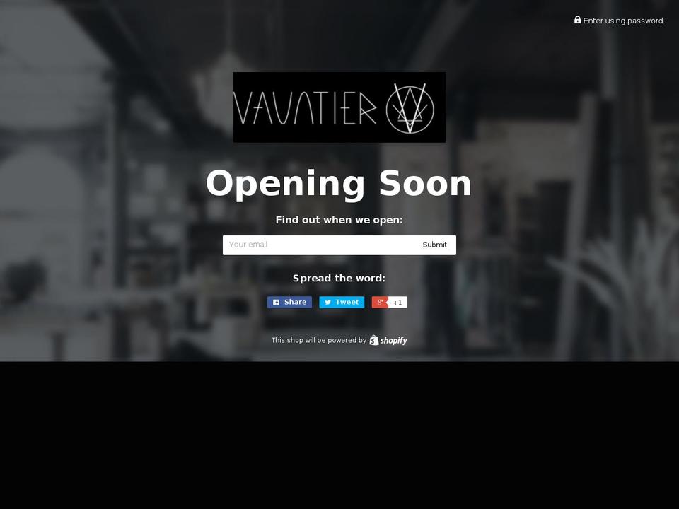 vauntier.com shopify website screenshot