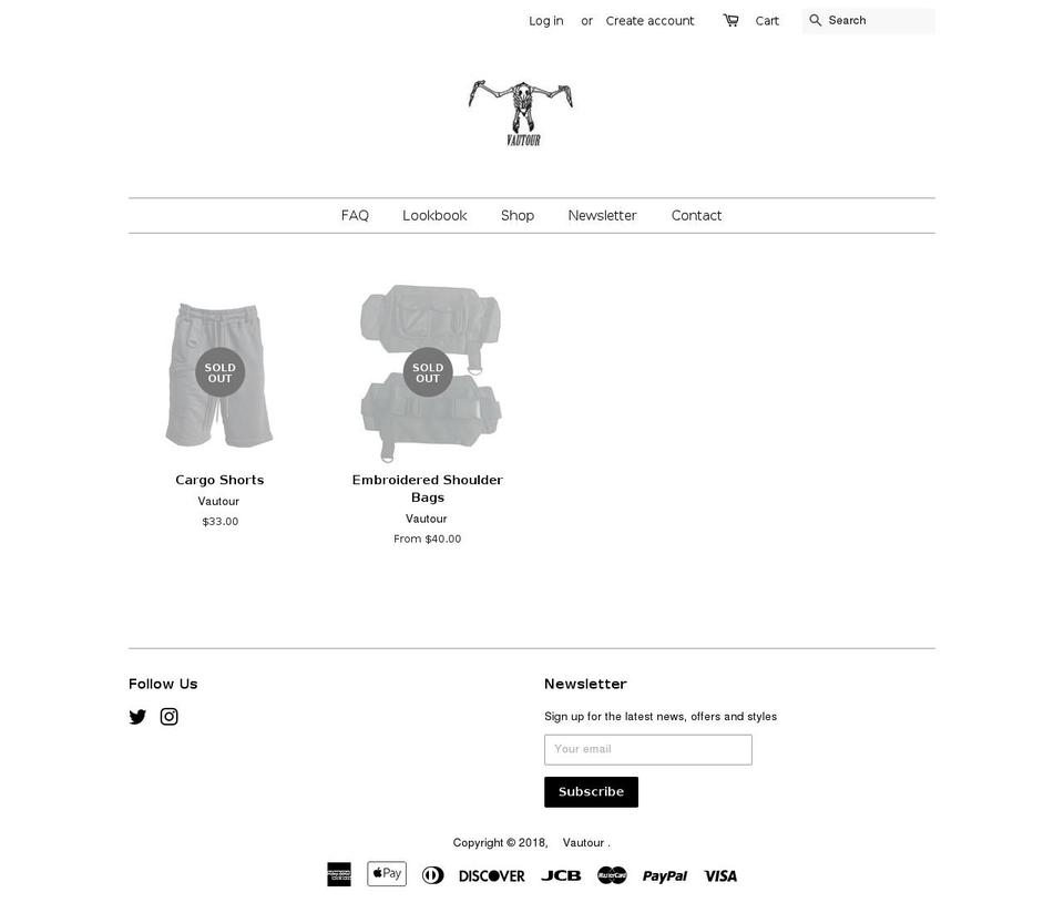 vautour.co shopify website screenshot