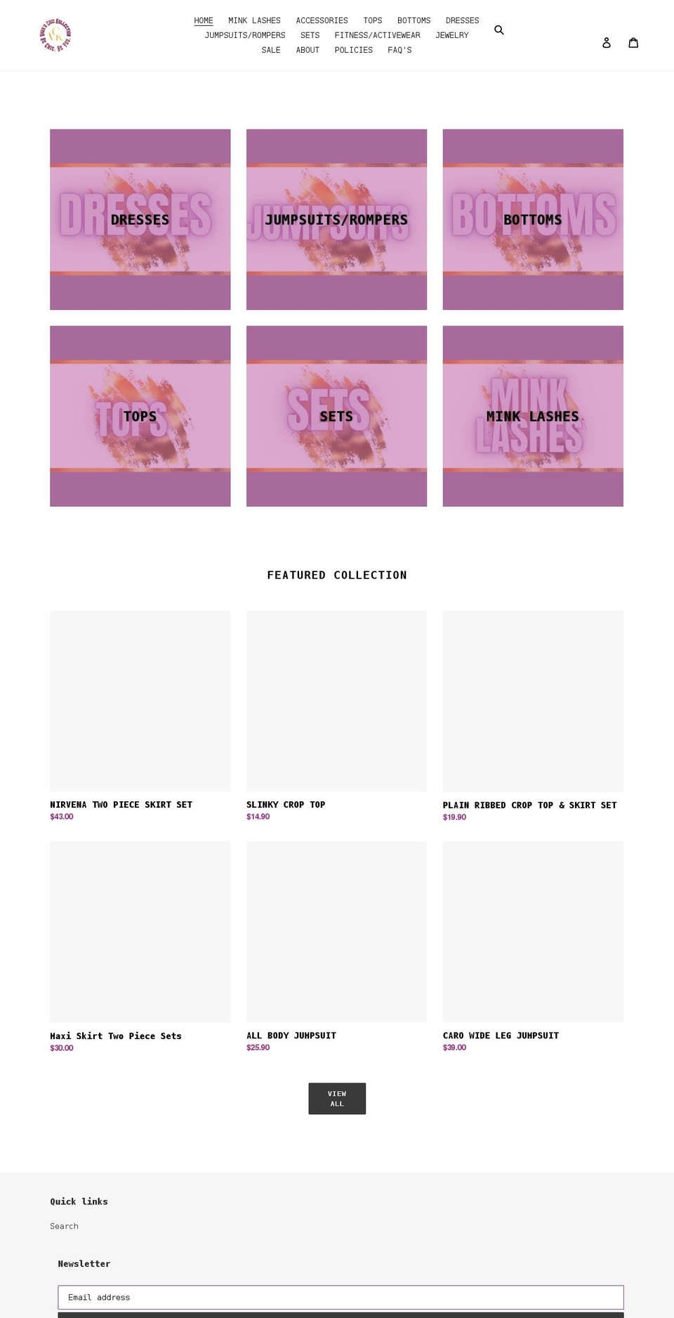 vavaschickollection.com shopify website screenshot