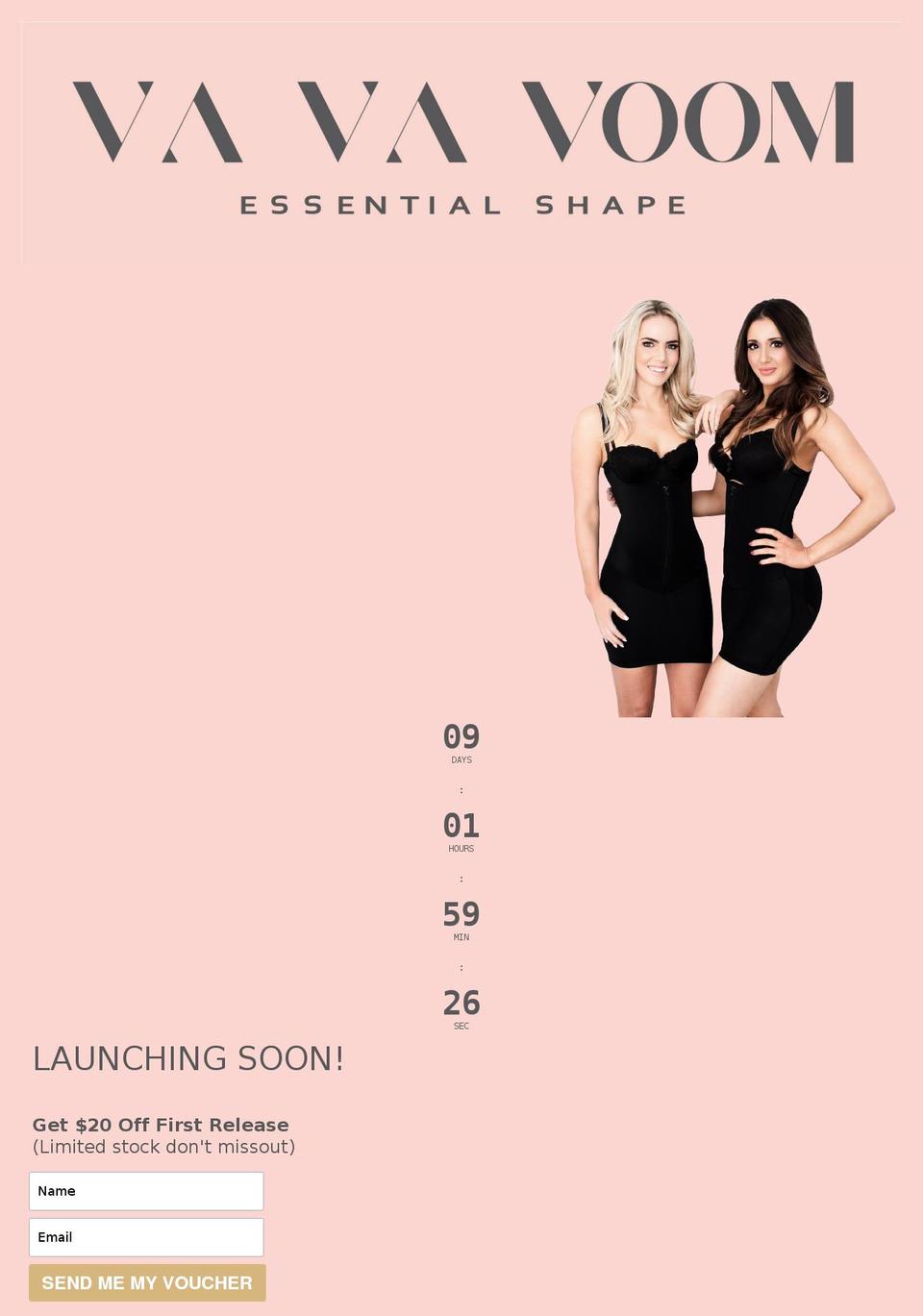 vavavoom.com.au shopify website screenshot