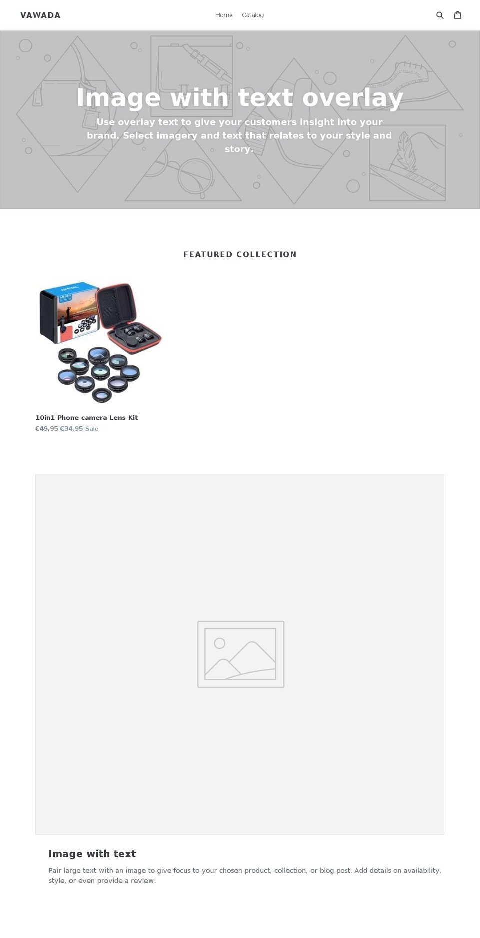 vawada.com shopify website screenshot