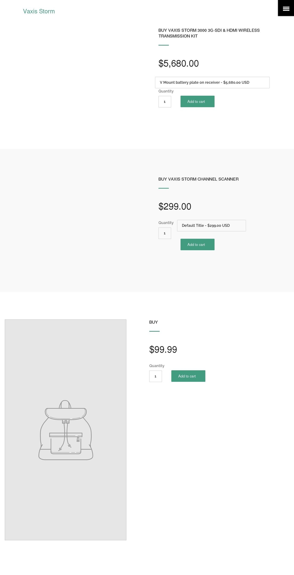 vaxis.us shopify website screenshot