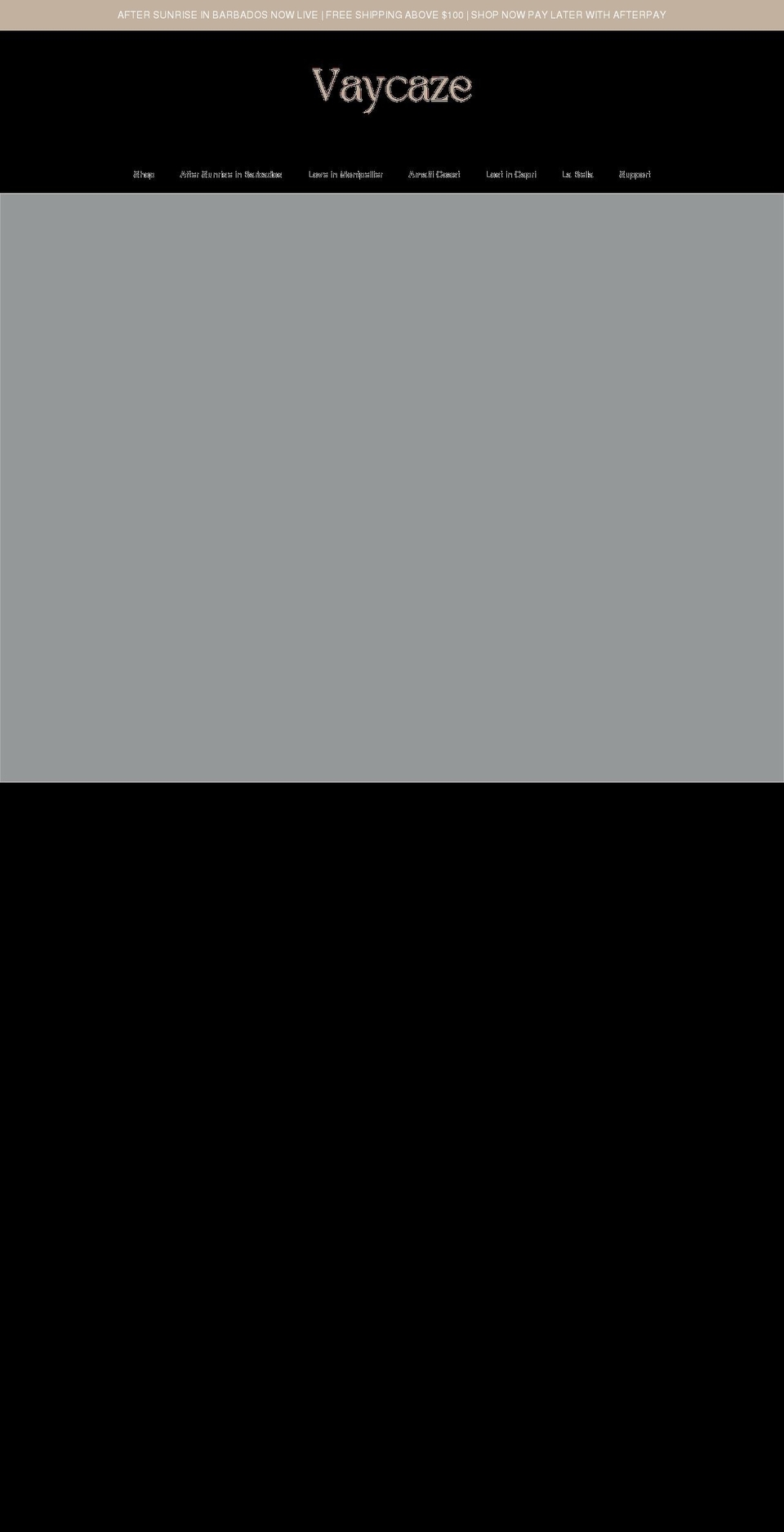 vaycaze.com shopify website screenshot