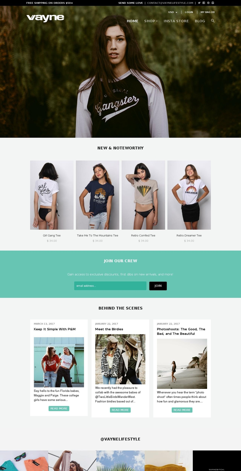 vaynelifestyleco.com shopify website screenshot