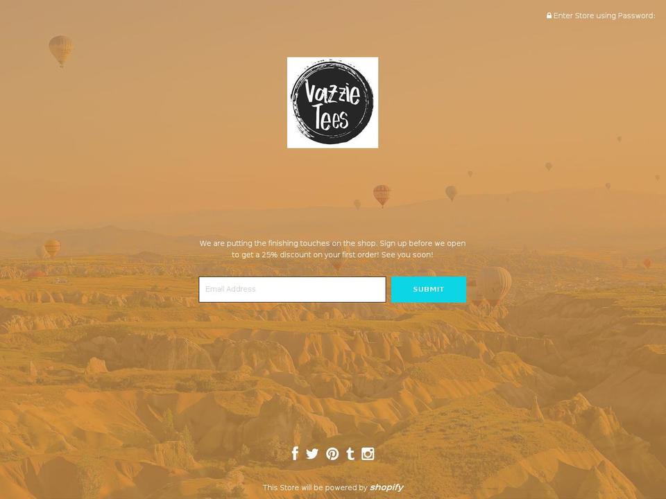 vazzietees.com shopify website screenshot