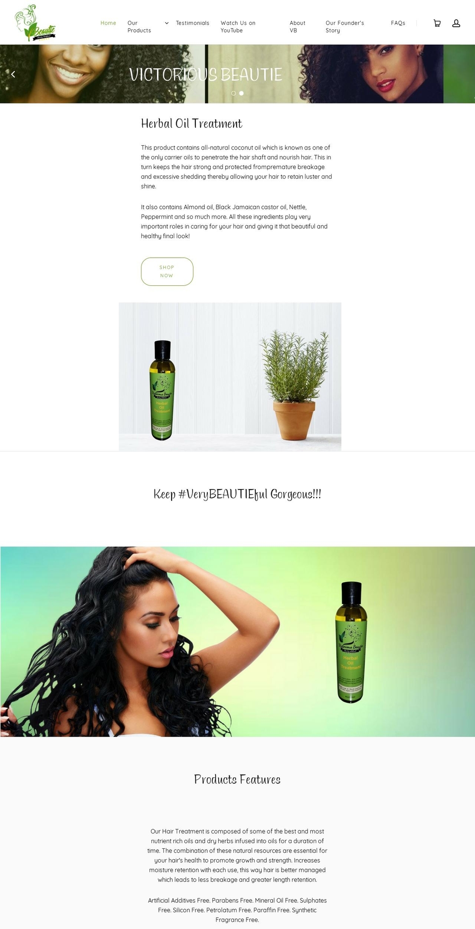 vbeautie.com shopify website screenshot
