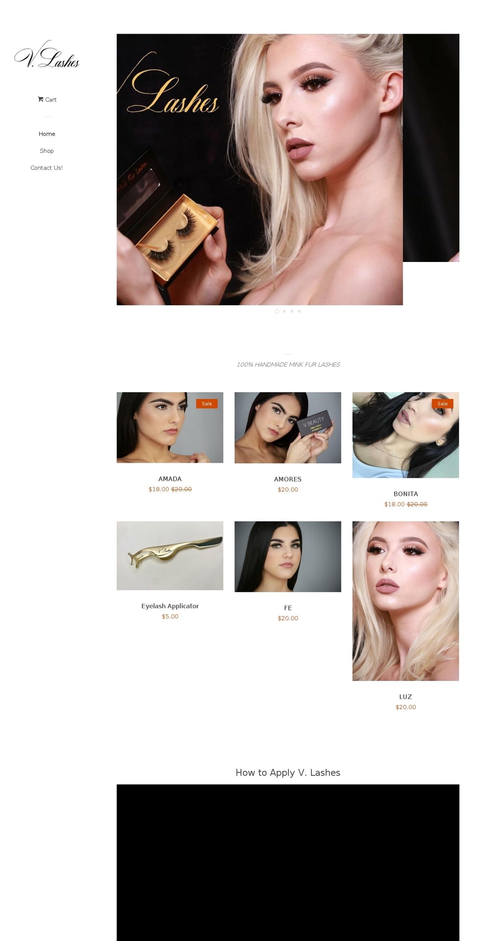 vbeautystore.com — Shopify storefront screenshot