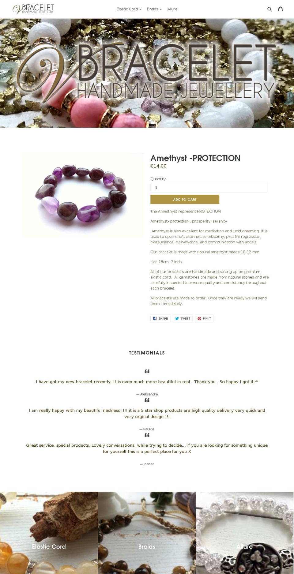 vbracelet.com — Shopify storefront screenshot
