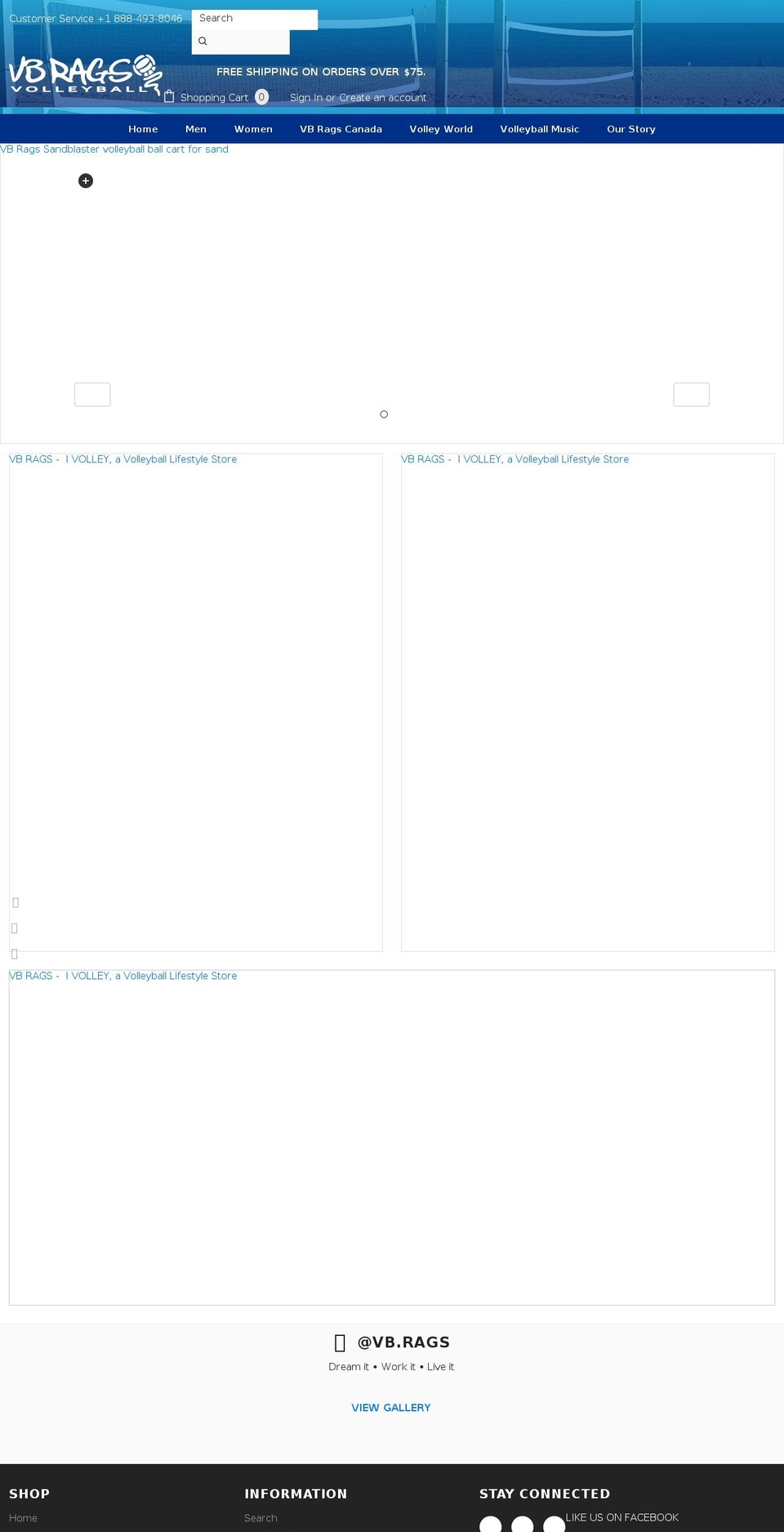 vbrags.com shopify website screenshot