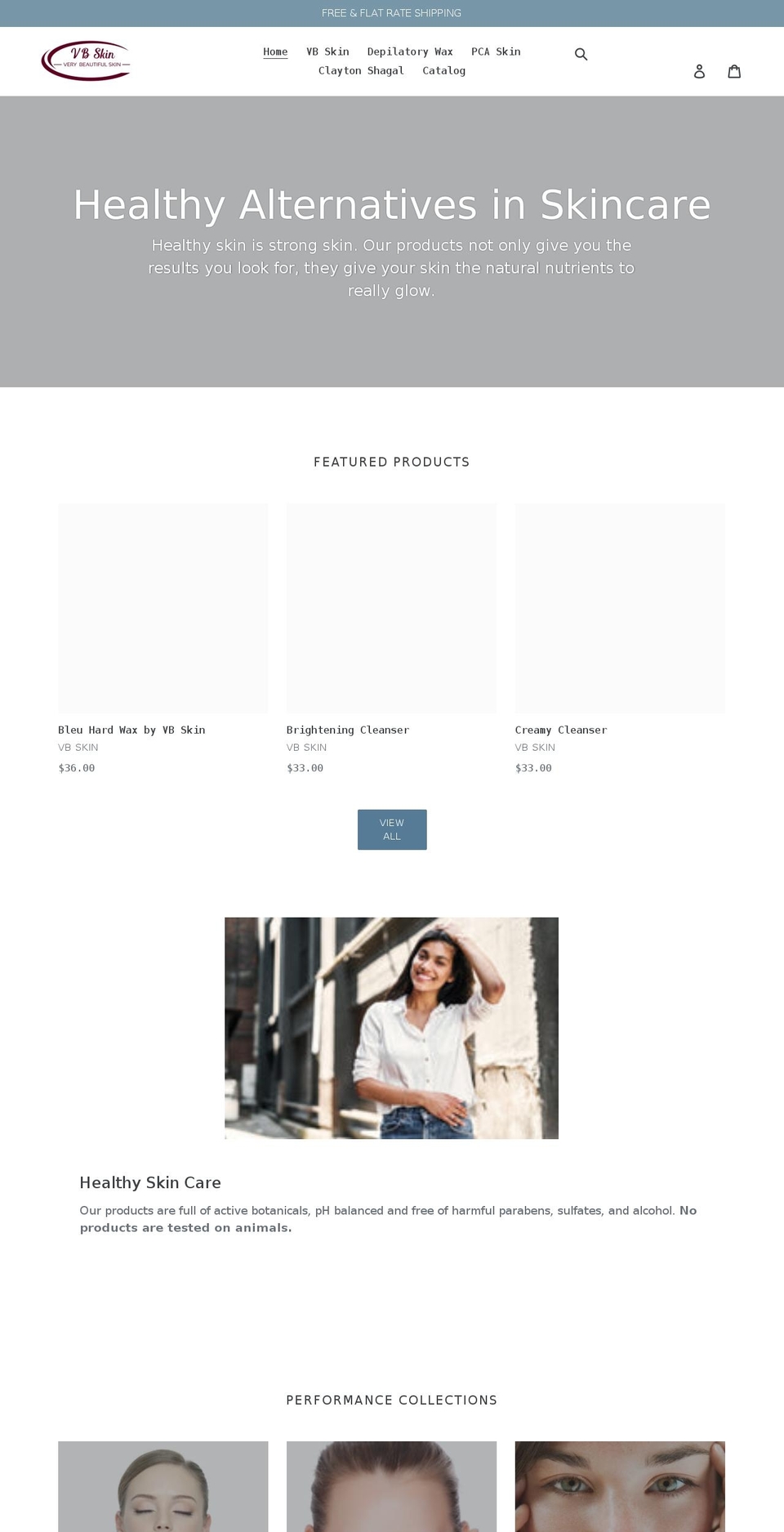 vbskin.io shopify website screenshot