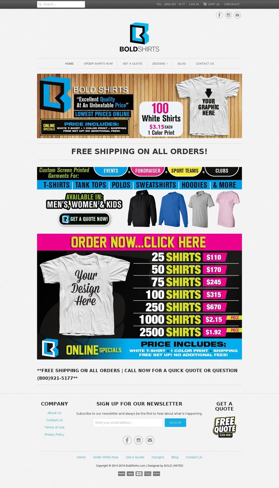 vbsshirts.org shopify website screenshot