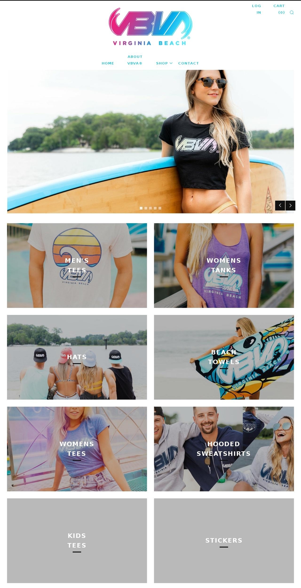 vbvashop.com — Shopify storefront screenshot